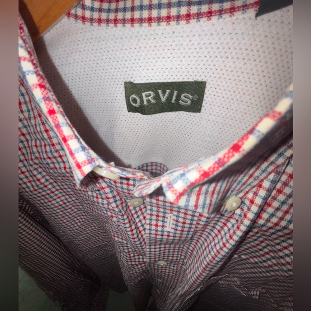 Orvis EZ cool and wrinkle free button down shirt, size large